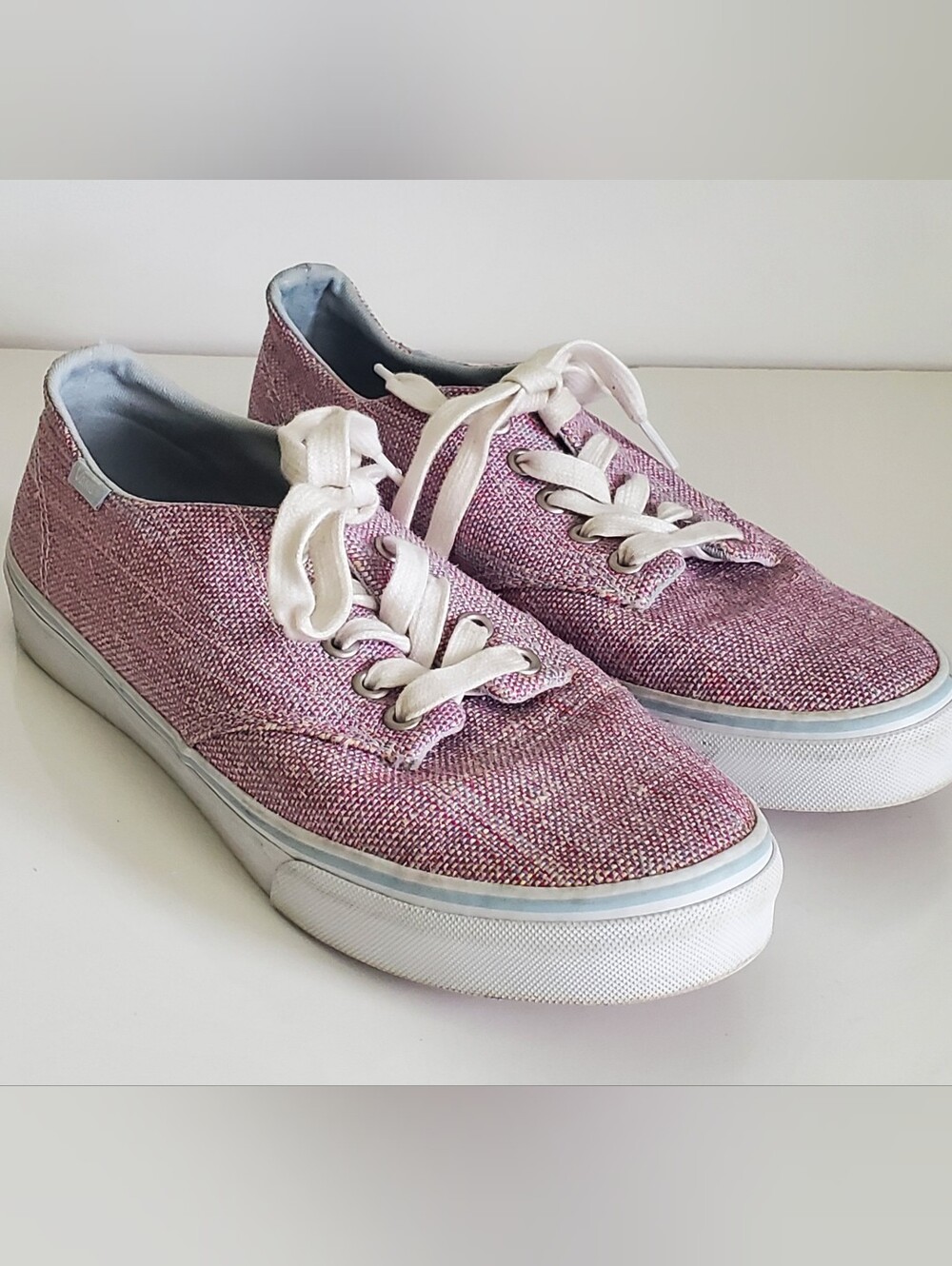 Vans Authentic Dusty Pink Multi Heathered Canvas Low Top Sneakers Size 9.5
